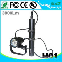 Hight intensidad bajo el agua 150m Scuba Canister Buceo linterna